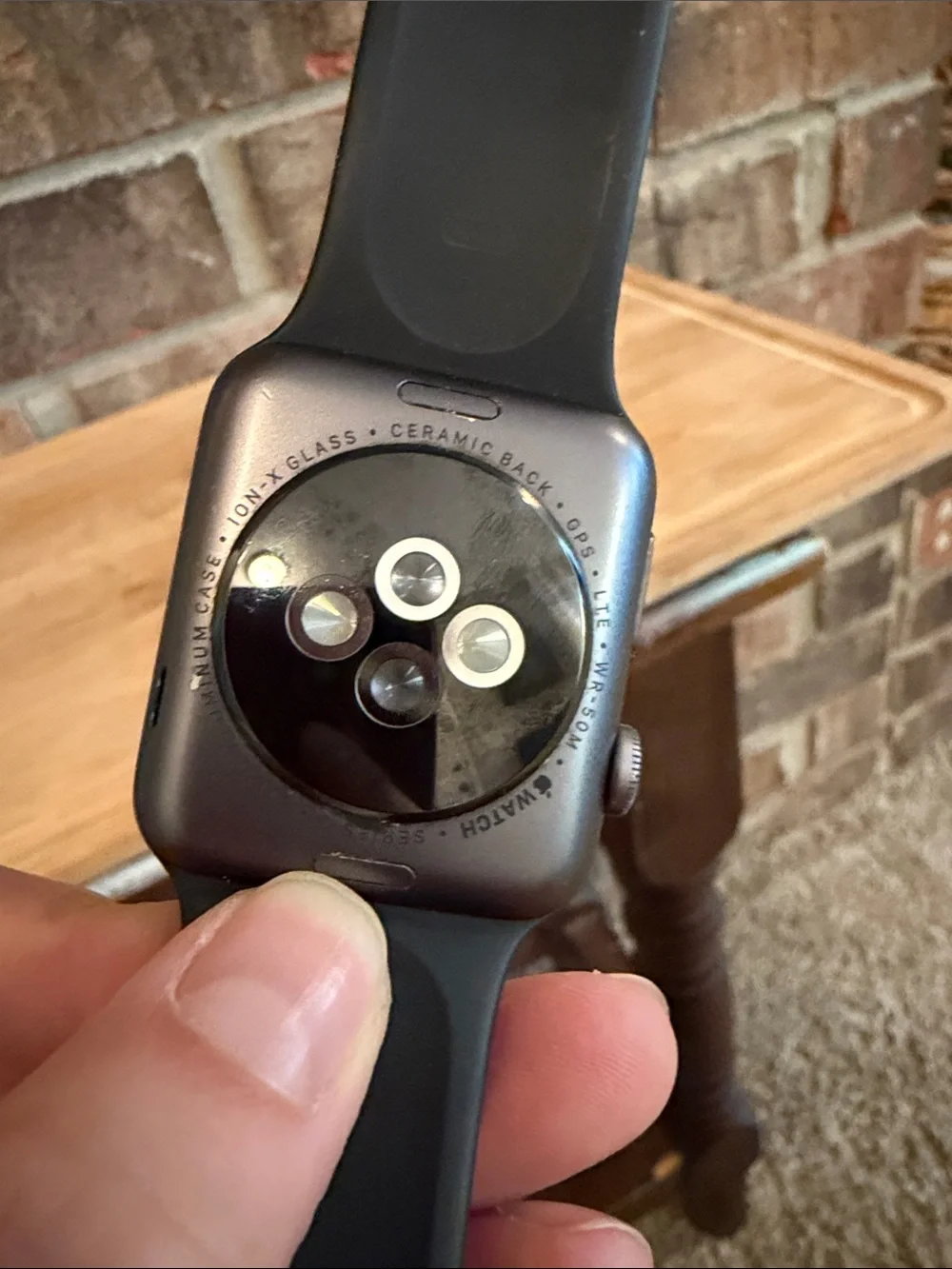 Black Apple Smartwatch with Black Sport Band - Electronics Wearable